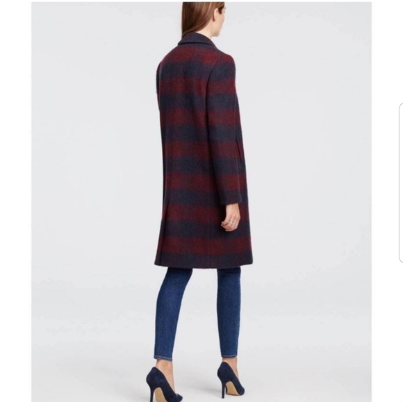 Ann Taylor wool plaid pea coat - Picture 3 of 16